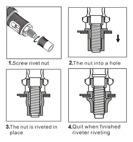 Remachadora Manual Tool M3-m12 M12 Multicolor
