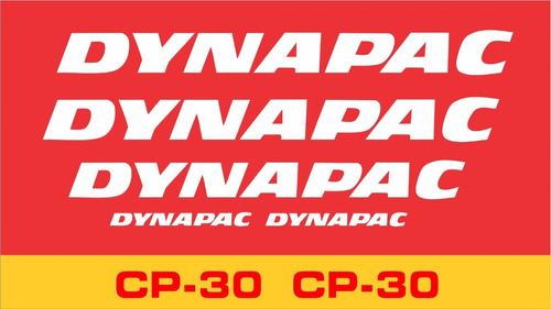 Kit De Adesivos Rolo Compactador Dynapac Cp30 Cp 30 Faixa Cor DYNAPAC CP-30