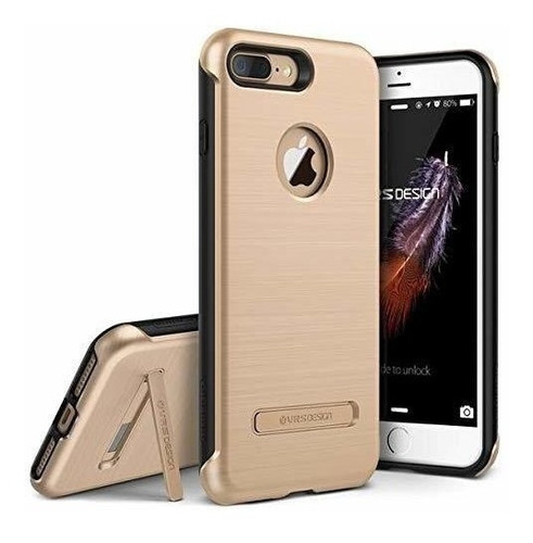 Funda Para iPhone 7 Plus Duo Guard Case Militar Oro Champaña