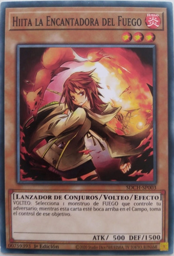 Yu-gi-oh! Tcg Hiita La Encantadora Del Fuego Sdch-sp003 1st 