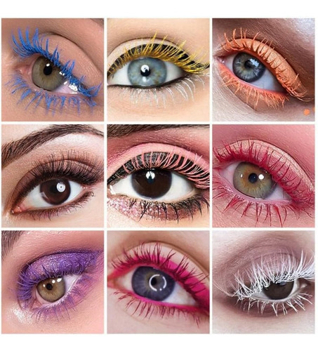 Conjunto De Rímel Colorido Maepeor, Pacote Com 7, Impermeáve