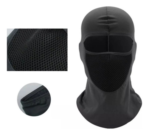 Touca P/ Ciclismo Balaclava Termica Uv50+ Tecido Respiravel Cor Preto