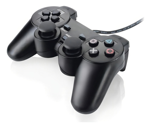 Controle Playstation 2 Analógico Dualshock Ps2 Alto-6220 Cor Preto