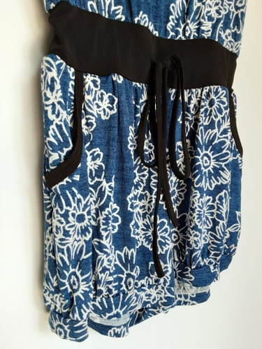 Enterito De Short Italiano De Lycra Estampado, Talla S