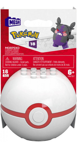 Mega Construx Pokemon Pokebola Morpeko 16 Pzs  