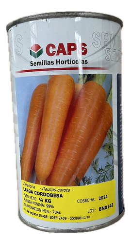 Semillas Zanahoria Larga Cordobesa - Lata 250 G Caps -