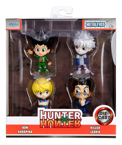 Hunter X Hunter 4 Figuras Metal Gon Killua Kurapika Leorio