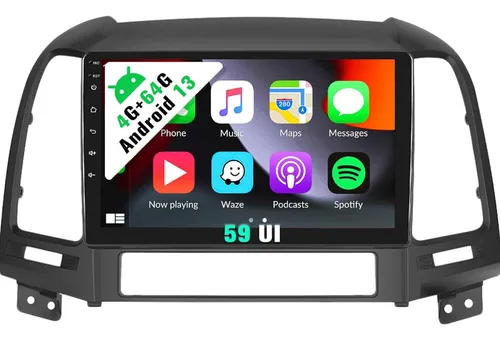 Qp Radio Android 4+64 Carplay Qled Hyundai Santafe 2007-2013