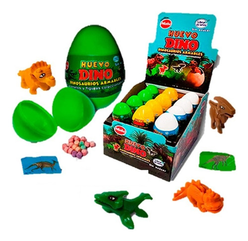 Pack 10 Huevo Sorpresa Dinosaurio+dulces Sorpresa Cumpleaños