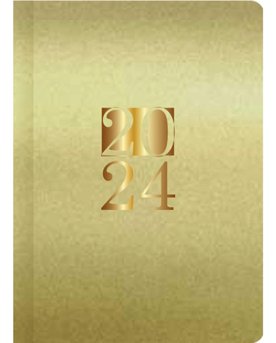 Agenda 2024 Diaria Cartera 10x15 Atenas Plata Portada Bronce