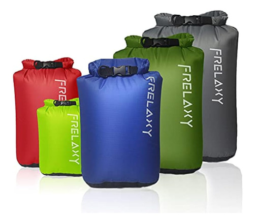 Frelaxy Impermeable Dry Sack Paquete De 5 (3l, 5l, 10l, 15l,