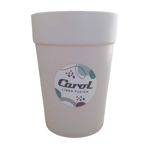 Set X6 Vasos Plastico 420 Ml Grandes Carol Fusion Tiza