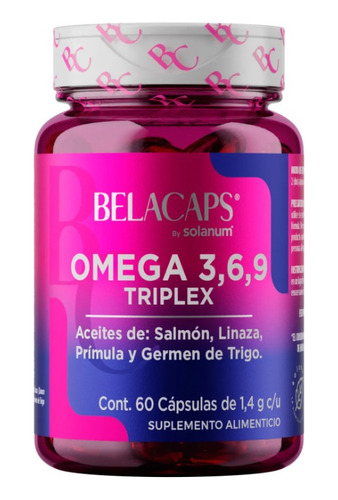 Omega 3 6 Y 9 Solanum Suplemento Triplex 60 Cápsulas