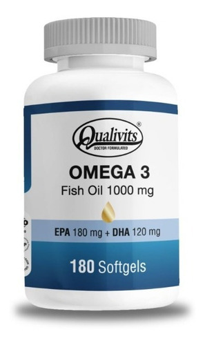 Omega 3 - Fish Oil Qualivits 1000 Mg 180 Capsulas