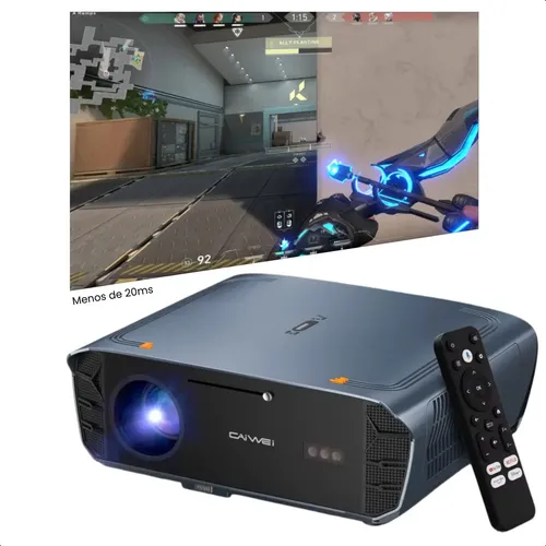Projetor Smart Caiwei S7 2000 Ansi Lms FULL HD Android 14