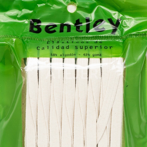 Imagen 3 de 8 de Elástico Algodón Marca Bentley Art 548 De 8mm Por 50 Metros