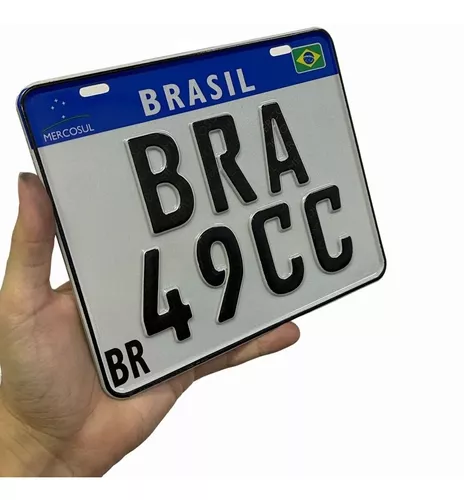 Placa Decorativa Moto Mercosul Grau 244 Personalizada