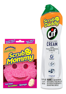 Scrub Daddy Scrub Mommy + Cif - Crema De Limpieza Multiusos,