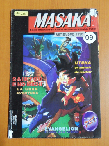 Masaka #9 Revista Manga Anime 90s Peru Sugoi Evangelion  