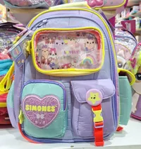Comprar Mochila Espalda Simones Escolar 16p Color Violeta Diseño De La Tela Si830