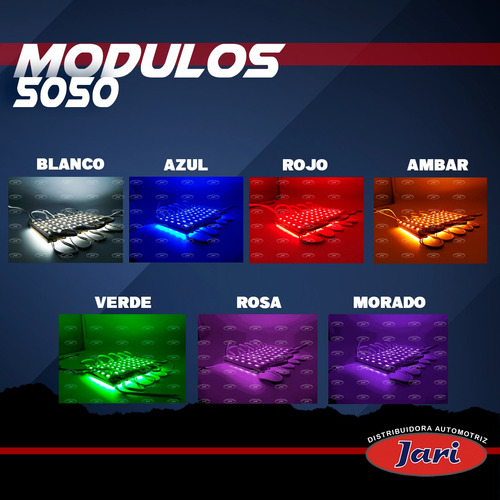Prar Jja Modulo Led 5050 (20 Piezas) Rojo Azul Ámbar Verde Y
