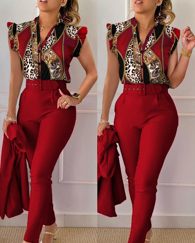Tt Conjunto Elegante De Traje, Chaleco Y Pantalón De Dos