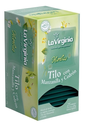 Te La Virginia Tilo Manzanilla Cedron 25 Saquitos X 18 Unida