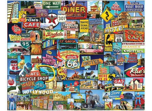 White Mountain Puzzles Roadside America - Puzzle De 1000 Pie