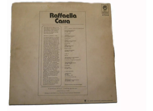 Vinilo Raffaella Carra En El Amor Todo Es Empezar Castellano (Usado)