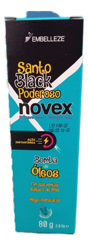 Novex Bomba Recarga De Óleo Santo Black - g a $319