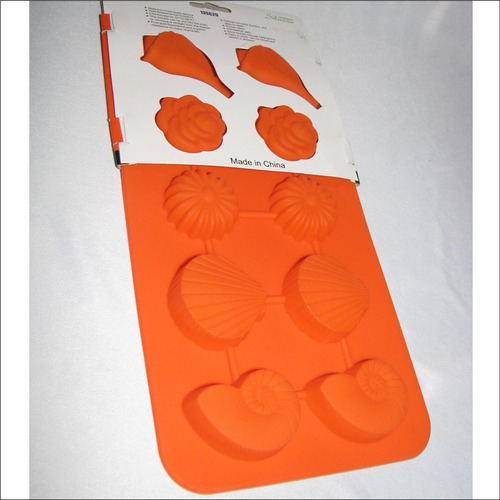 Molde Silicon 10pzs Fondant Galleta Flor Rosa Concha