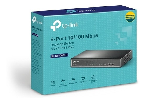 Switch Tp-link Tl-sf1008lp 8 Ports A 100mbps Con Poe 4 Ports