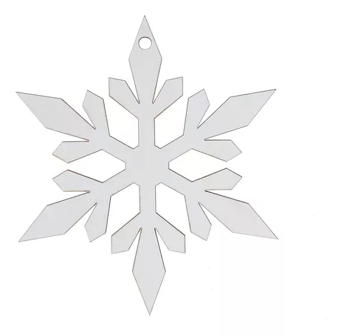 Copo Nieve Mdf Blanco Colgante Esfera Navidad 20cm Mylin 3pz Color