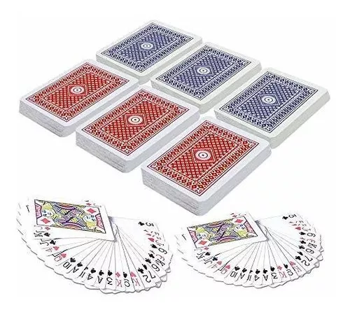 Gamie 2.5 Inch Mini Playing Cards - Pack of 6 Decks - Miniature Card Set -  Small Casino Game Cards for Kids, Men, Women - Novelty Gift, Magic Party