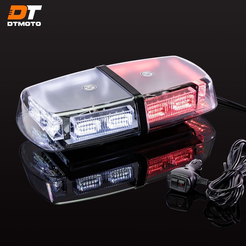 12  36w Rojo Blanco Led Estroboscópico Intermitente Policía 