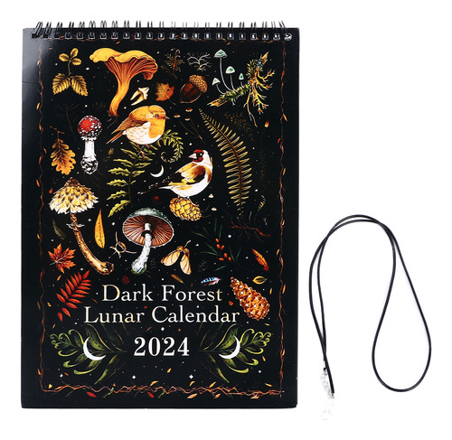 Calendario Lunar 2024 Dark Forest Recubierto Con Elementos R