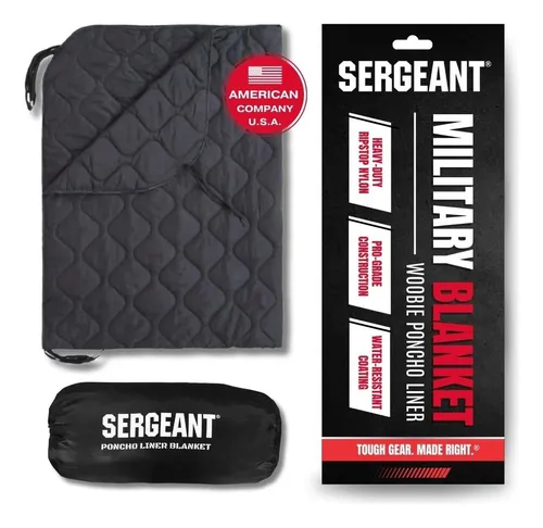 Sargento Poncho Liner Woobie Camping Manta Y Bolsa De Transp