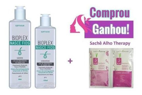 Shampoo E Condicionador Bioplex Nasce Fios Softhair 