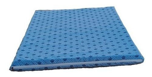 Cama De Cachorro Grande Impermeável Com Capa 65 X 85 Cor azul de coroa