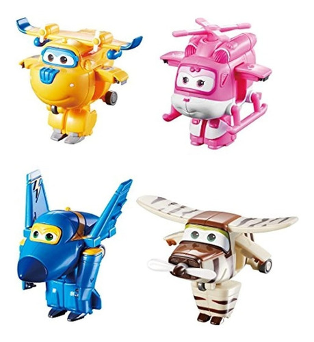 Super Wings Us710620 Transform-a-bots Donnie, Dizzy, Jerome,