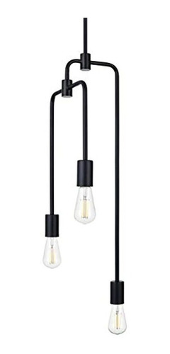 Lámpara Colgante  Negra Marabella Modern Industrial 3 Light