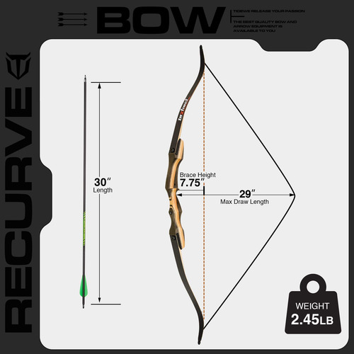 Tidewe Arco Y Flecha Recurvo 62 Pulgadas Para Principiantes