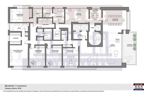 Teodoro Garcia 1900 Torre Aisenson Totalmente Reciclado A Nuevo 4 Dorm Y Esc Pileta Belgrano