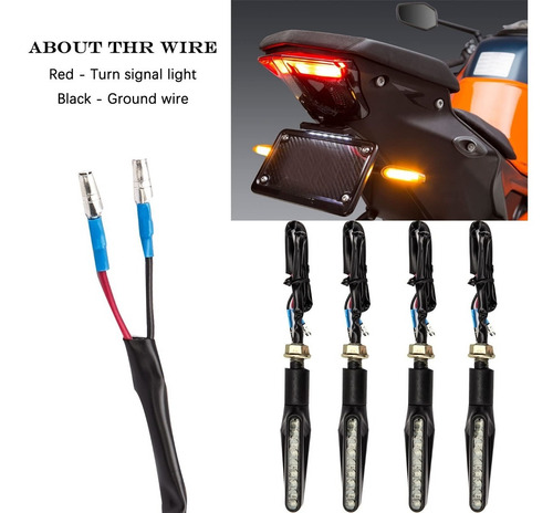 Imagen 6 de 9 de Luces Direccionales Intermitentes De Moto Led Secuencial