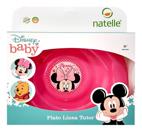 Imagen 3 de 8 de Set Vaso + Plato Para Comer Bebé Disney Mickey Minnie 6m+