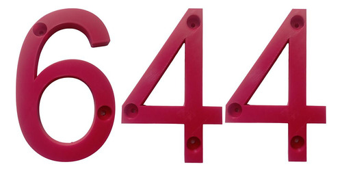 3d Números Para Exteriores, Mxdru-644, Número 644, 17.7cm Al