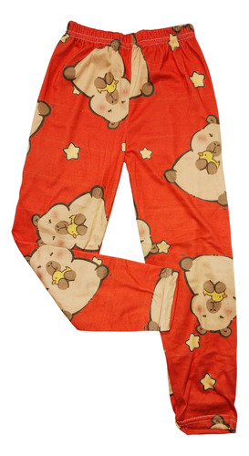 Pijama Infantil Sublimada 3 Pzas Capibara Rojo