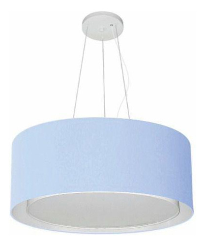 Lustre Pendente Cilíndrico Duplo Md-4124 50x25cm Azul Bebê