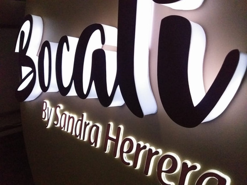 Avisos Logo Corpóreos Acrílico Letras Espejo Retroiluminados