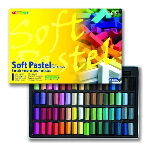 Set Tiza Pastel Mungyo Soft Mini 64 Colores En Estuche